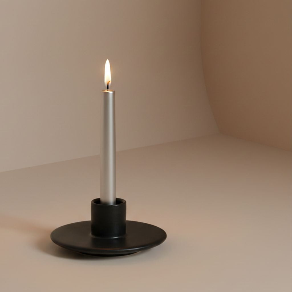 Rotella Plate Taper Ceramic Candle Holder