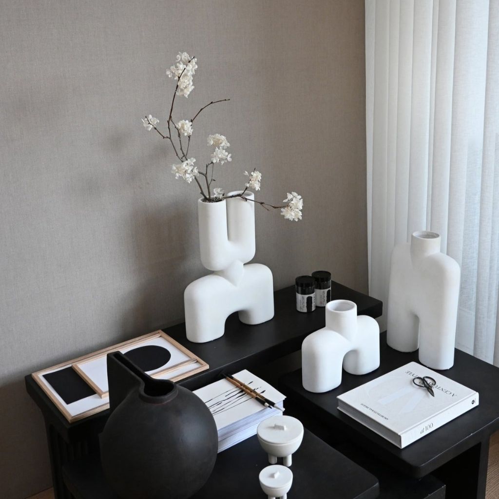 Animus Bifurcated Hand-Glazed Ceramic Vase