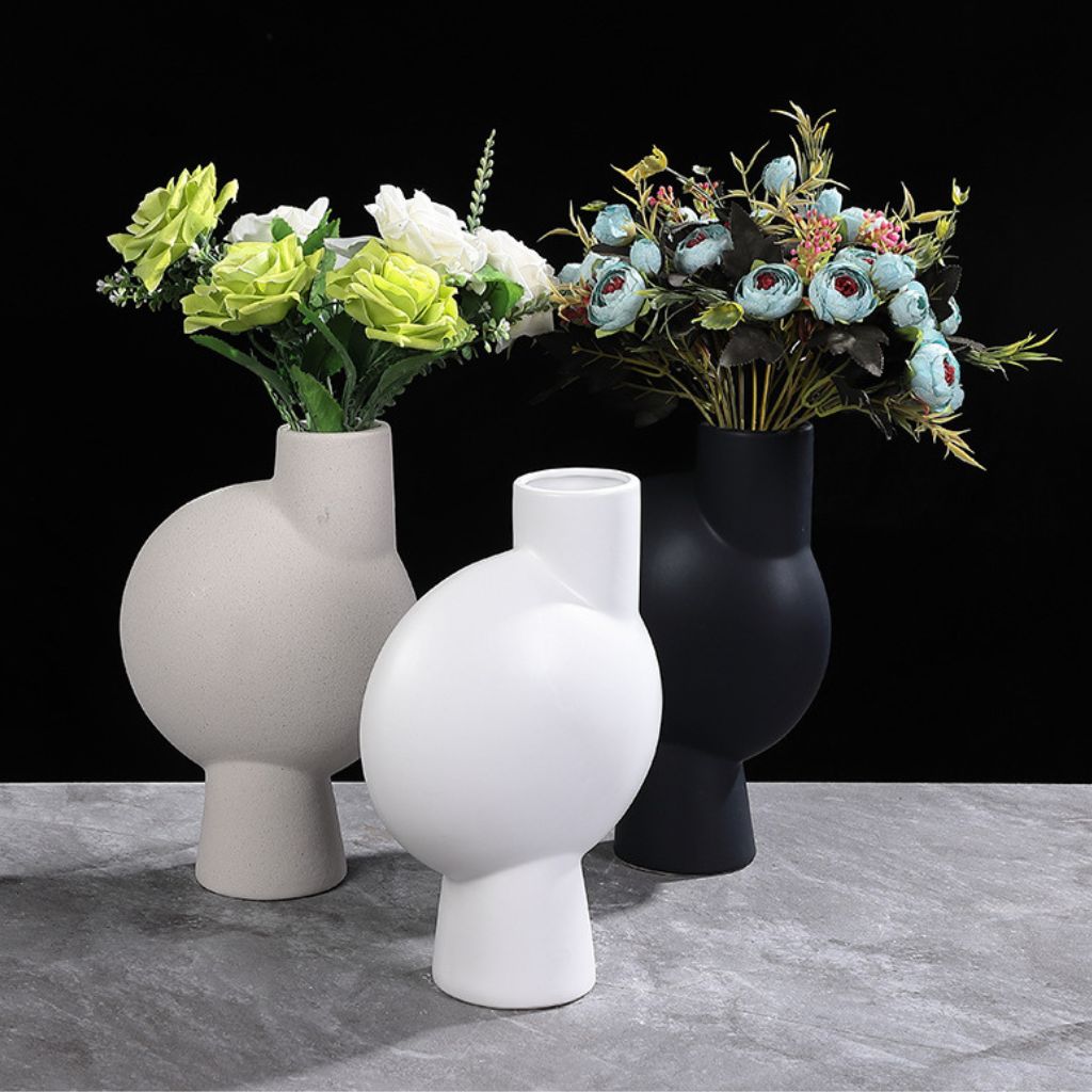 Mirage Oblate Glazed Ceramic Vase