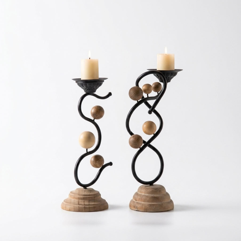 Calder Scroll Candle Holder