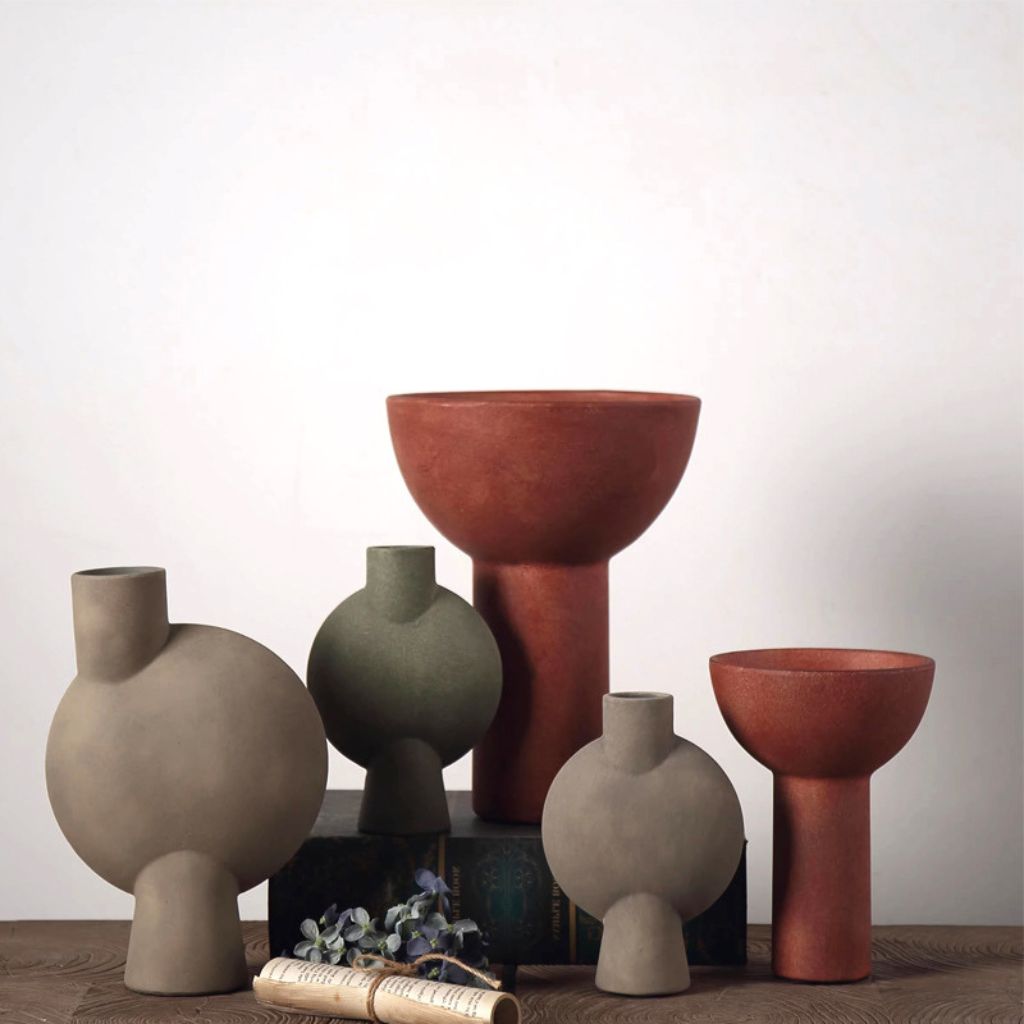 Mirage Oblate Glazed Ceramic Vase