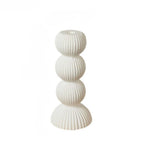 Imerovigli Ribbed Ceramic Candle Holder