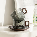 Juego de café de vidrio texturizado Nereid