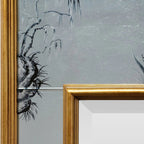 Lisière Botanical & Avian Motif Rectangular Wall Mirror