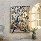 Aubade Botanical & Avian Motif Rectangular Wall Mirror