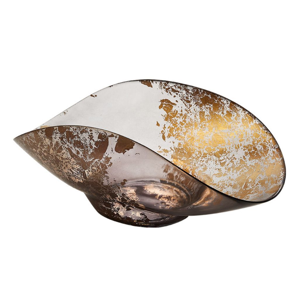 Stellaria Gold Leaf Glass Bowl