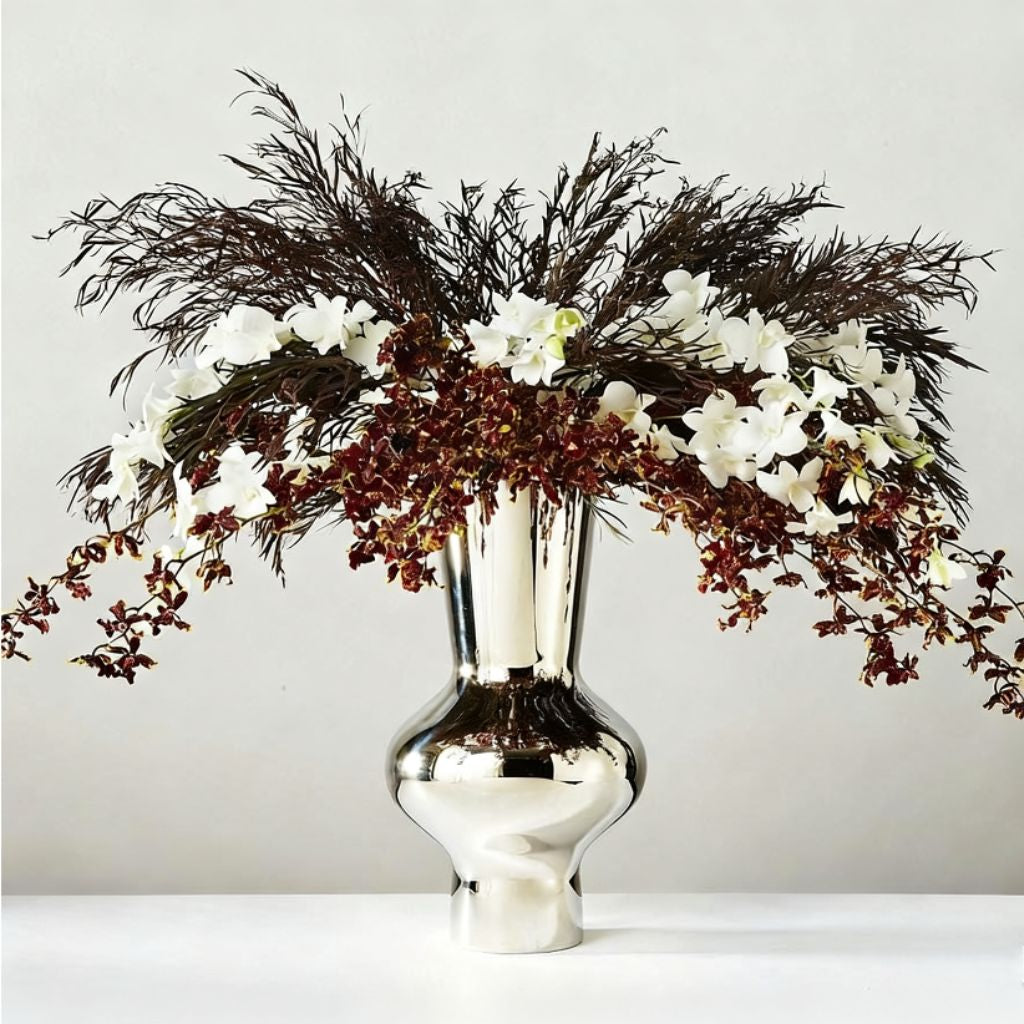 Tondo Sculptural Stainless Vase