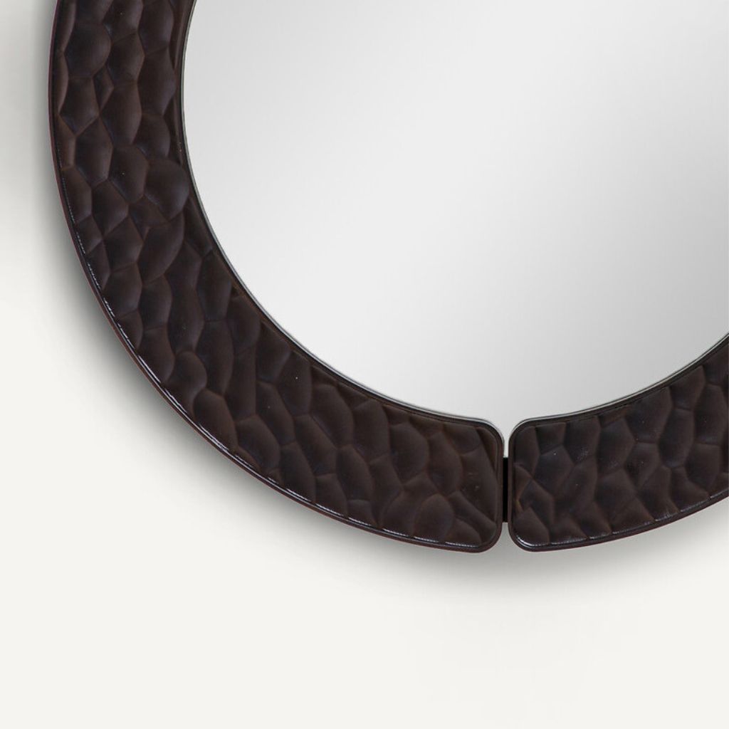 Alvéo Handcrafted Round Wall Mirror