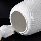 Lorito Sculptural Embossed Ceramic Vase