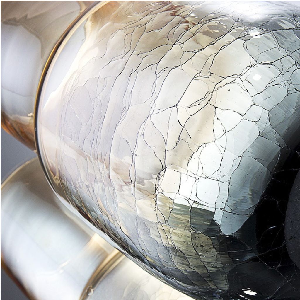 Solstice Two-Tone Crackle Glass Vase