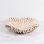 Rieti Ruffled Petals Travertine Bowl