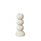 Imerovigli Ribbed Ceramic Candle Holder