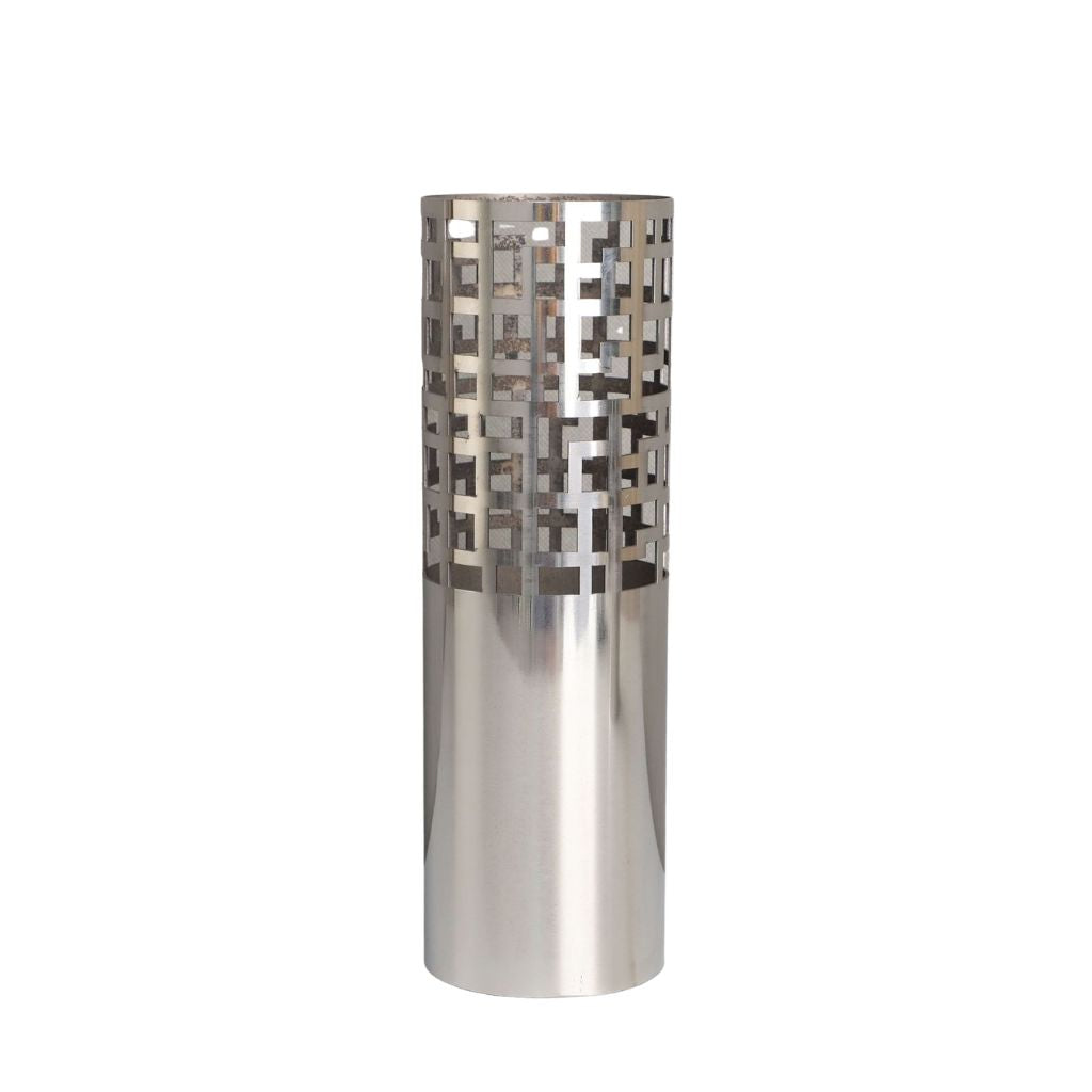 Fret Cylindrical Lattice Stainless Vase