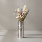 Fret Cylindrical Lattice Stainless Vase