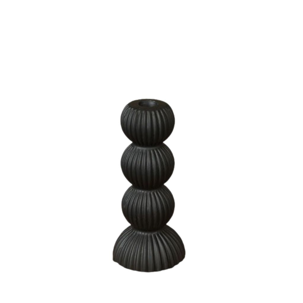 Imerovigli Ribbed Ceramic Candle Holder