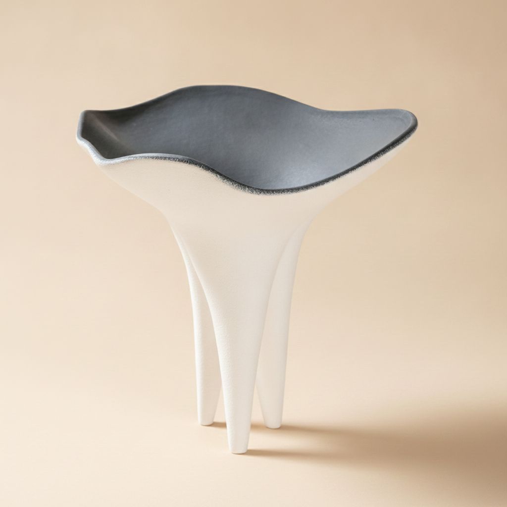 Cáliz Tripod Sculptural Ceramic Vase