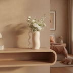 Serpa Wavy-Handle Sculptural Glazed Vase