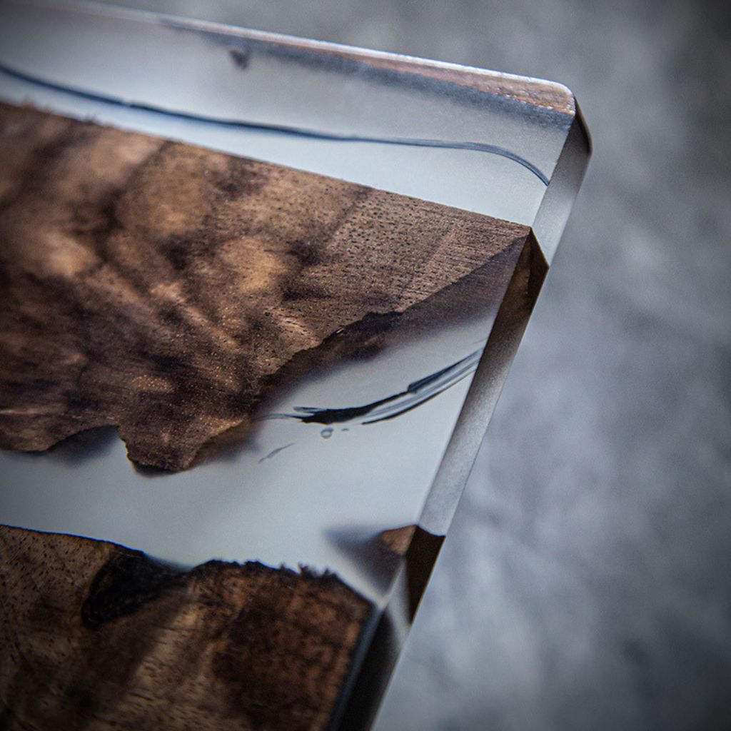 Moyun Ink-Wash Walnut Coaster Set