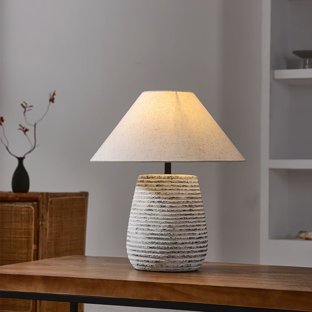 Rigatura Ridged Ceramic Table Lamp