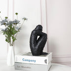 Penseur Mosaic Crouching Figure Sculpture