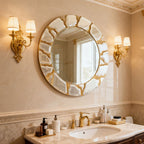 Auria Handcrafted Round Wall Mirror