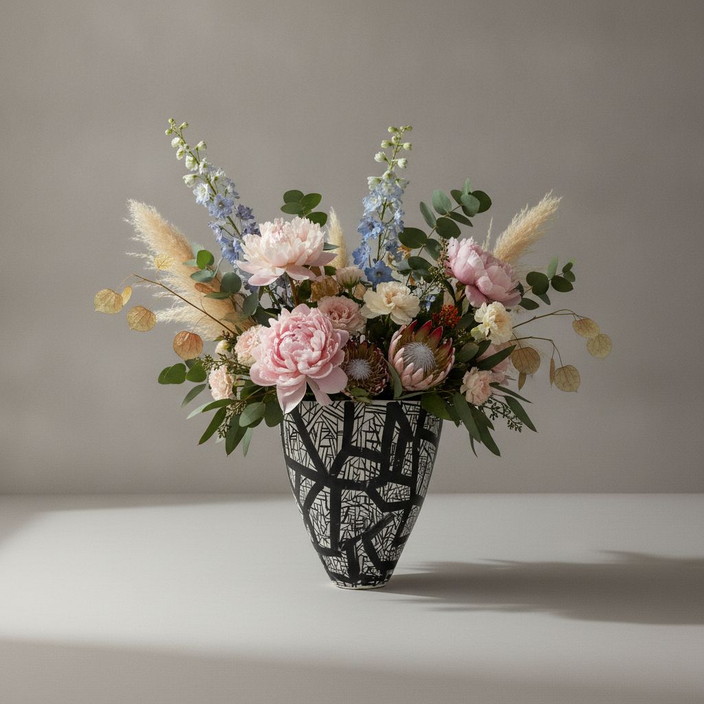 Klee Conical Glazed Ceramic Vase