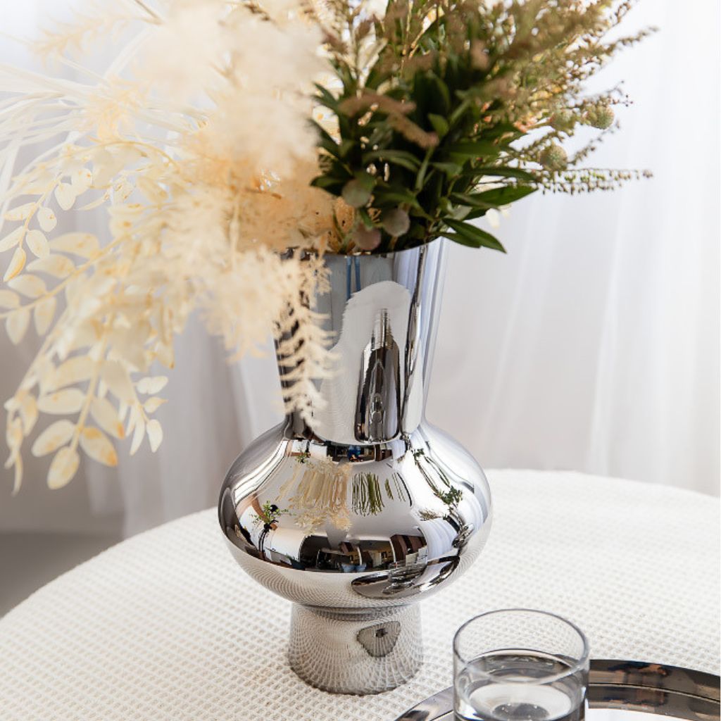 Tondo Sculptural Stainless Vase