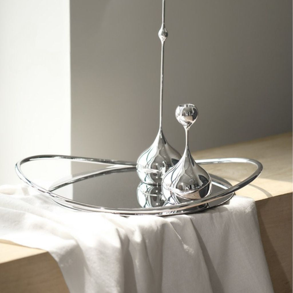 Ouroboros Sculptural Loop Stainless Tray