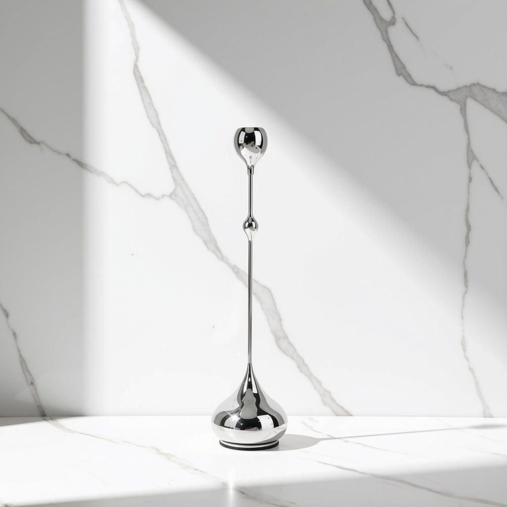 Cadence Tapered Stainless Candle Holder