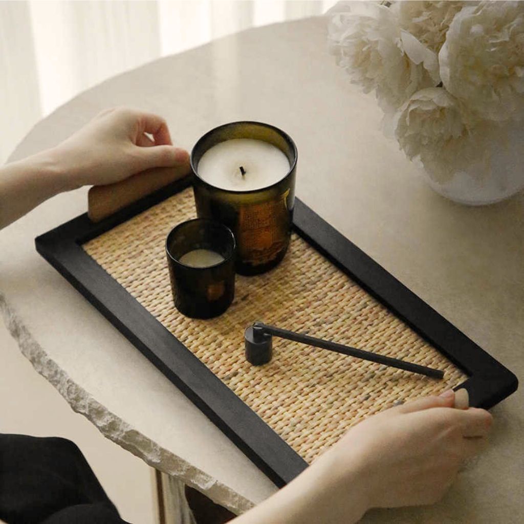 Rheia Woven Rattan Tray