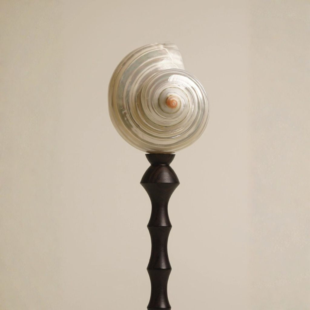 Triton Pedestal Conch Ornament