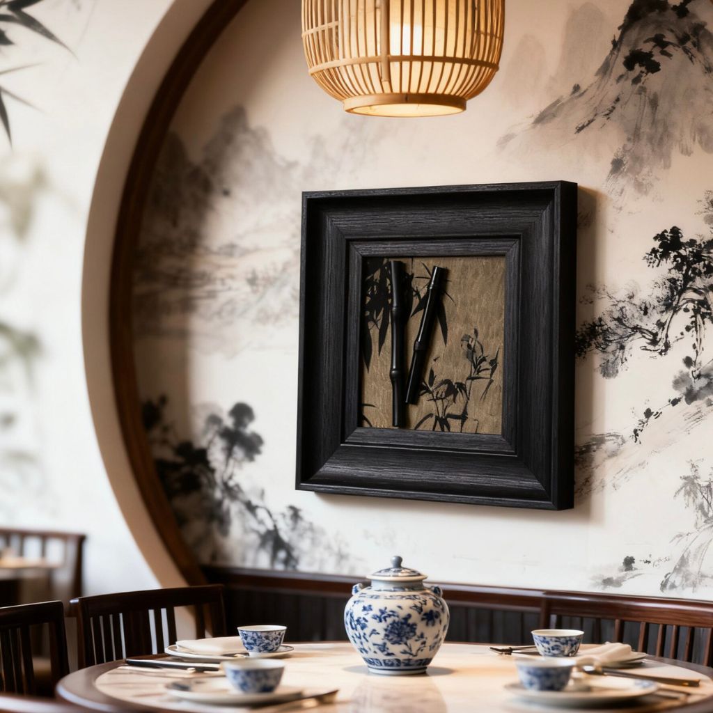 Miyabi Bamboo Motif Framed Artwork