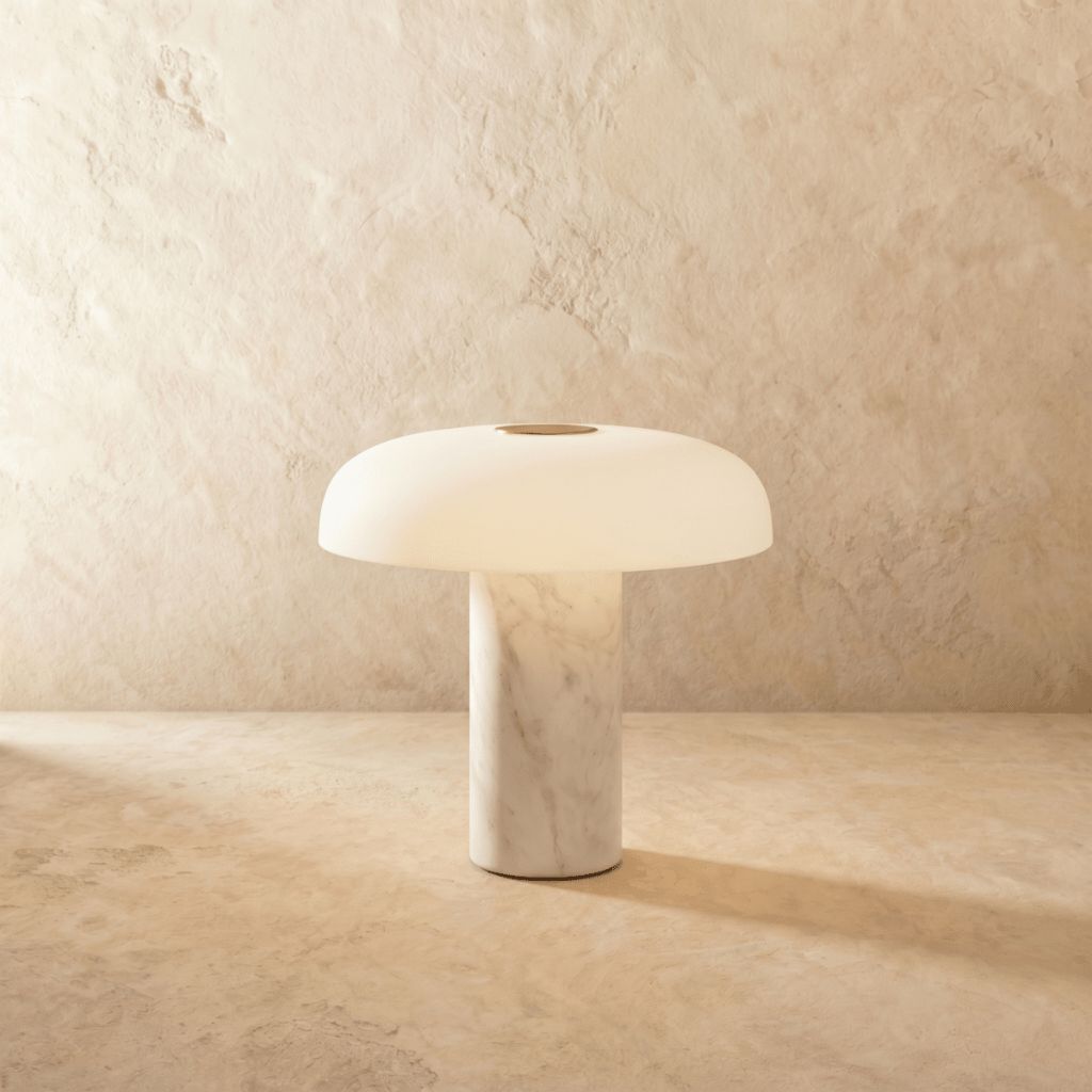Pythia Sculptural Glass & Marble Table Lamp