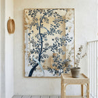 Aubade Botanical & Avian Motif Rectangular Wall Mirror