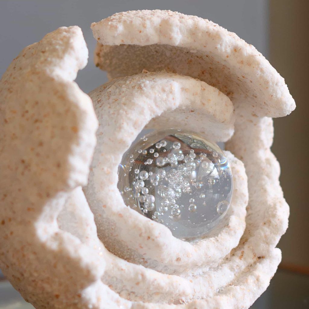 Pulpí Textured Crystal-Inlaid Sculpture