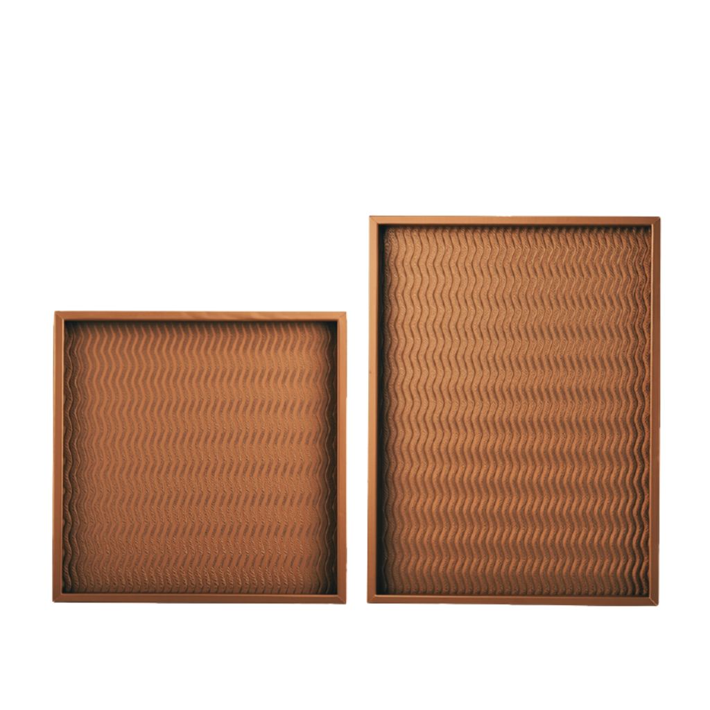 Sørensen Wavy Textured Leather Tray