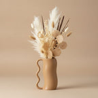 Serpa Wavy-Handle Sculptural Glazed Vase