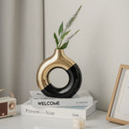 Klima Two-Tone Round Hollow Ceramic Vase