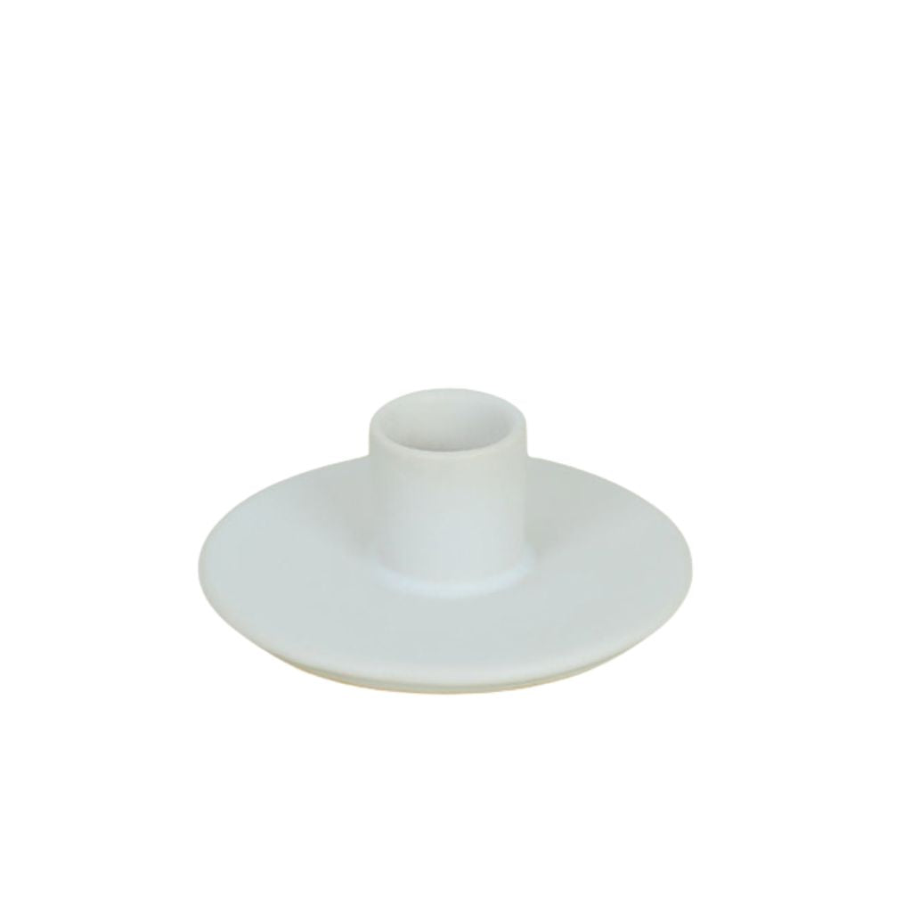 Rotella Plate Taper Ceramic Candle Holder