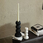 Imerovigli Ribbed Ceramic Candle Holder