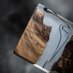 Moyun Ink-Wash Walnut Coaster Set