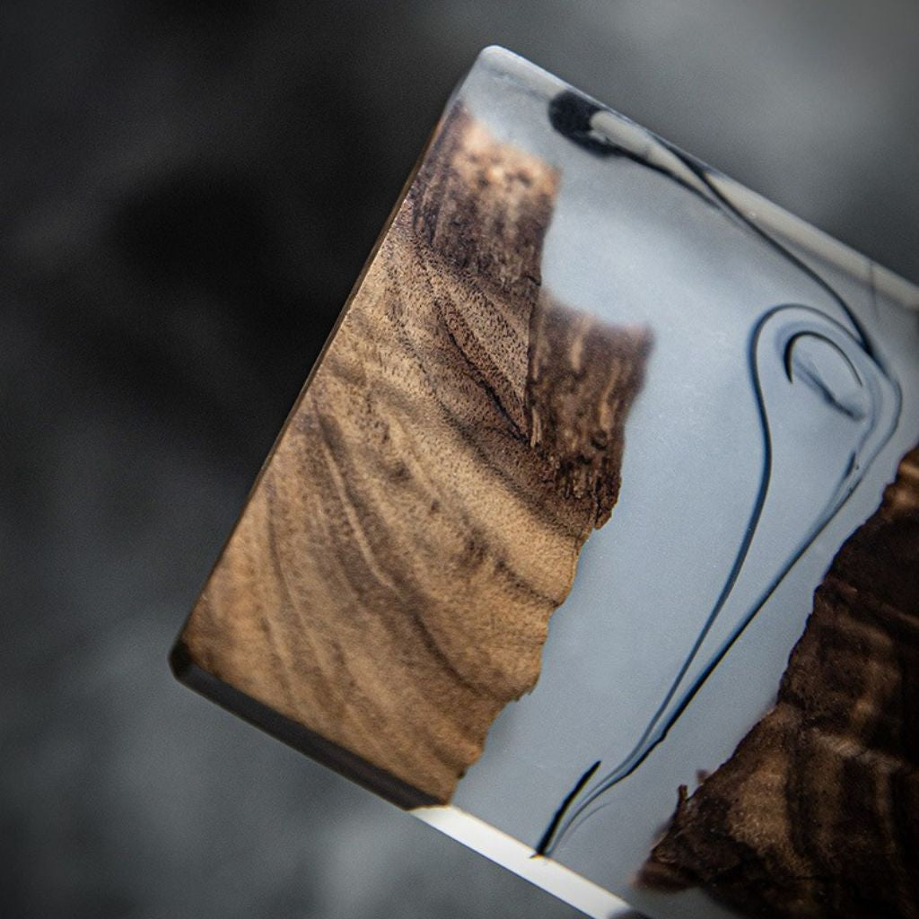 Moyun Ink-Wash Walnut Coaster Set