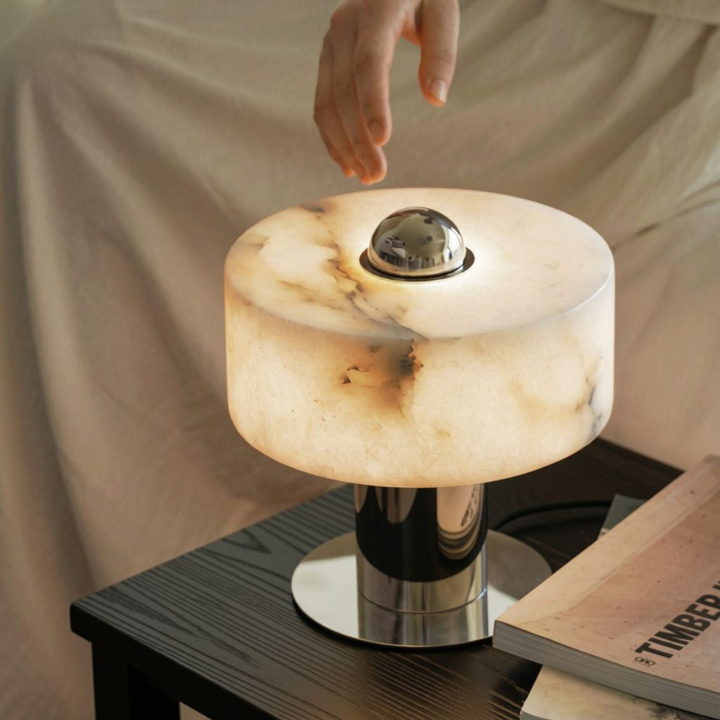 Keros Marble & Stainless Table Lamp