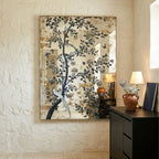Aubade Botanical & Avian Motif Rectangular Wall Mirror