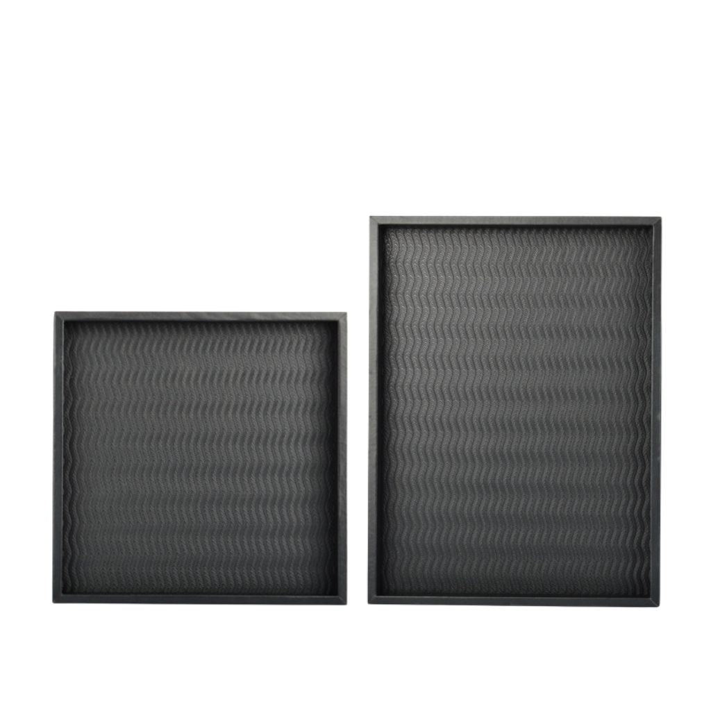 Sørensen Wavy Textured Leather Tray