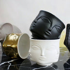 Tacet Embossed Face Ceramic Bowl