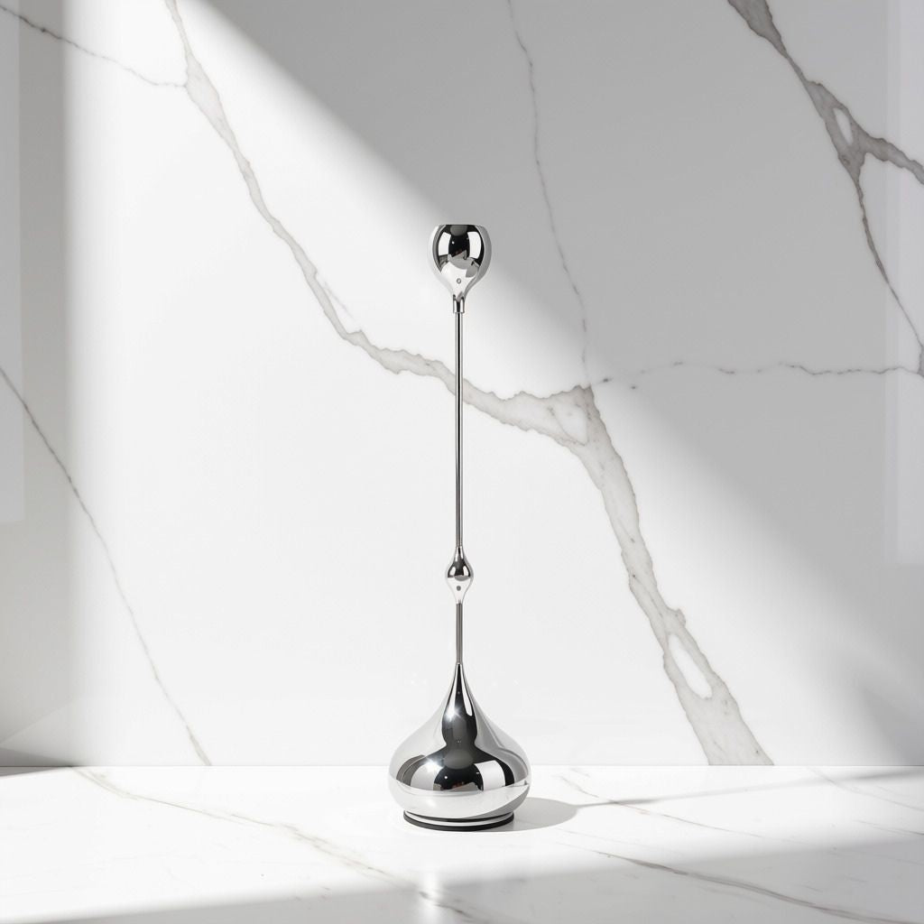 Cadence Tapered Stainless Candle Holder