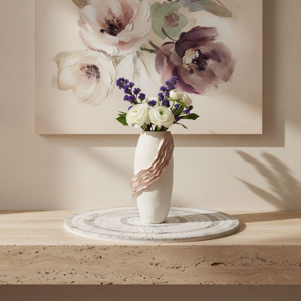 Boreas Ruffled Ceramic Vase