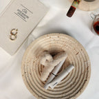 Undine Concentric Circular Travertine Tray