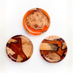 Mokume Fused Pine Coaster